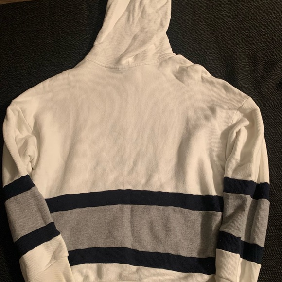 Beige & Navy Adidas Hoodie (rare) - Picture 3 of 4
